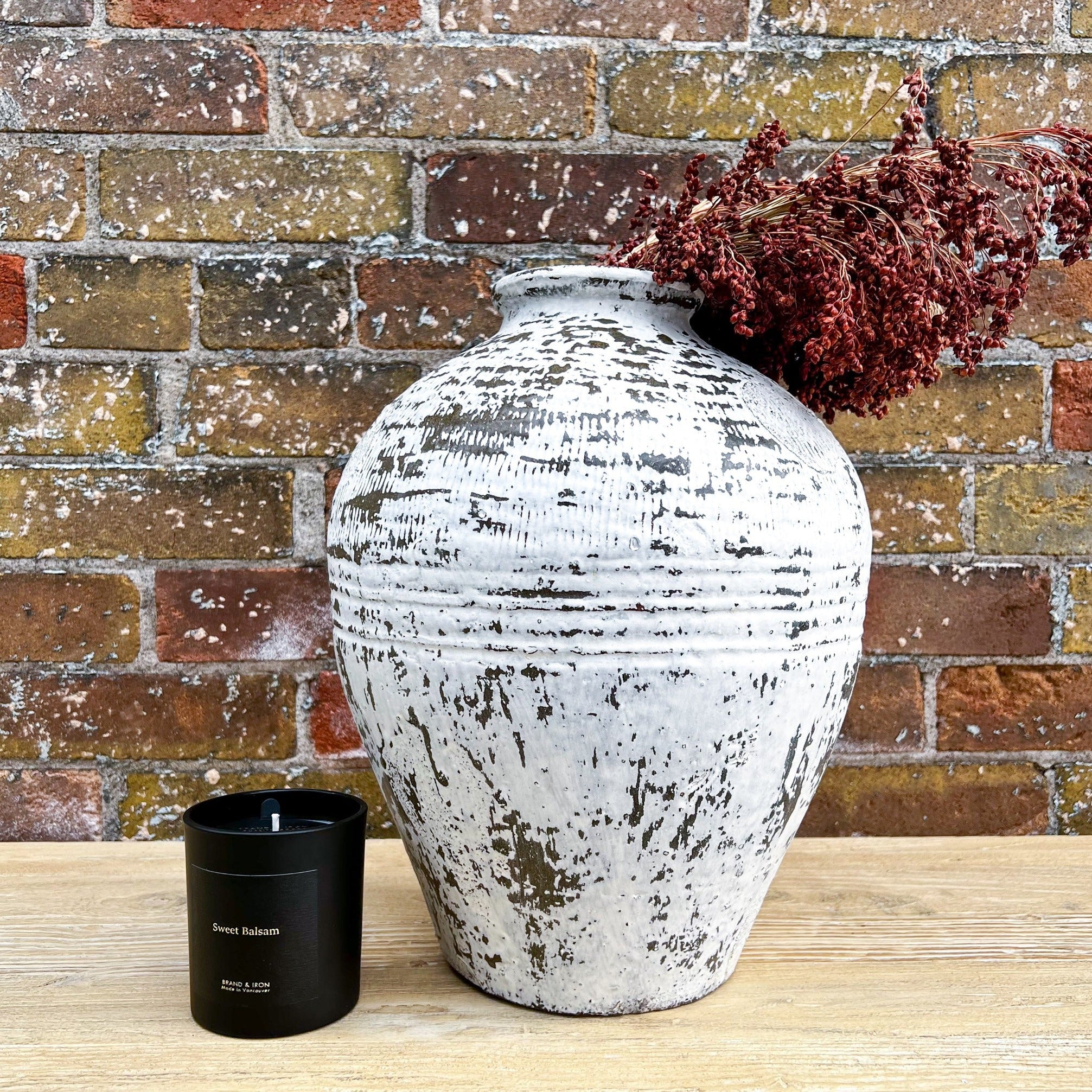 Lily Vintage White Pot - Small 1-VINTAGE-pot Hauer Market