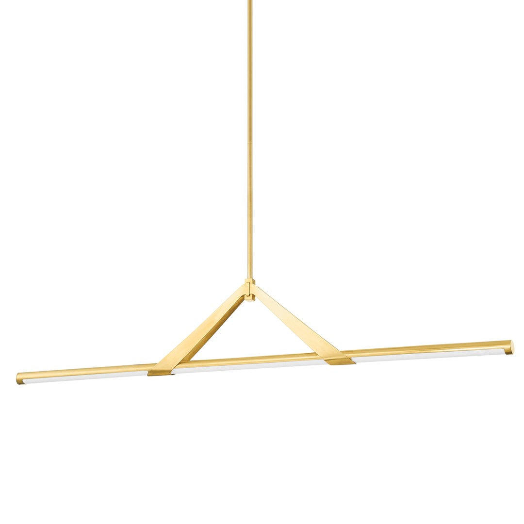 Jonas Linear Pendant LIGHTING - pendant Hudson Valley Lighting Aged Brass