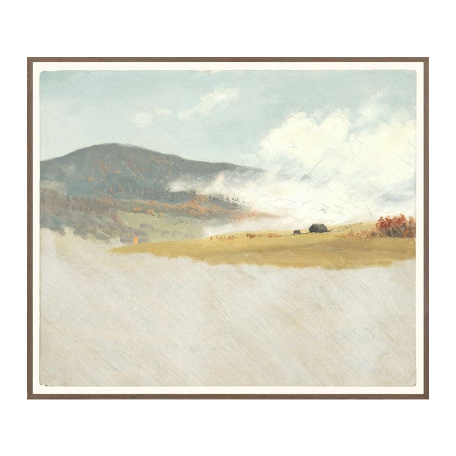 "House On Hill" Framed Art Print