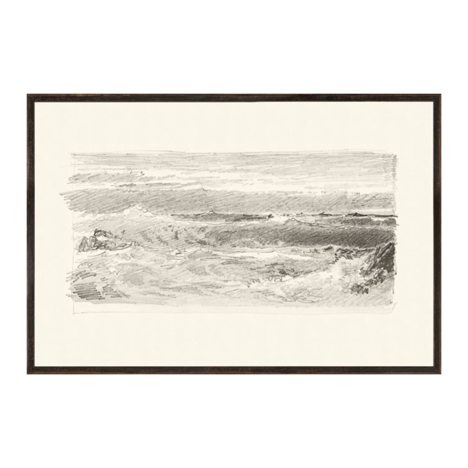 “Stormy Ocean VI” Framed Art Print - Rug & Weave