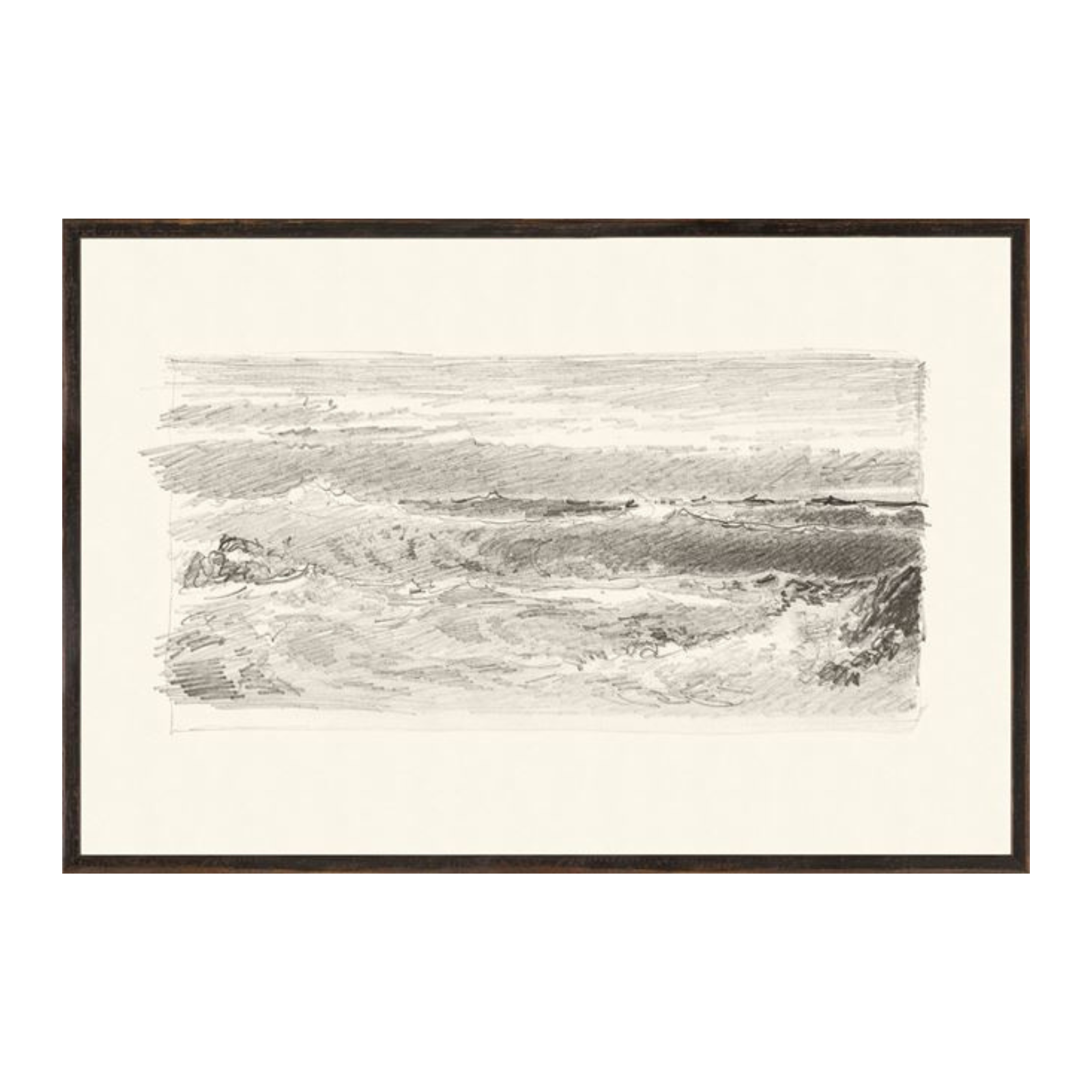 “Stormy Ocean VI” Framed Art Print