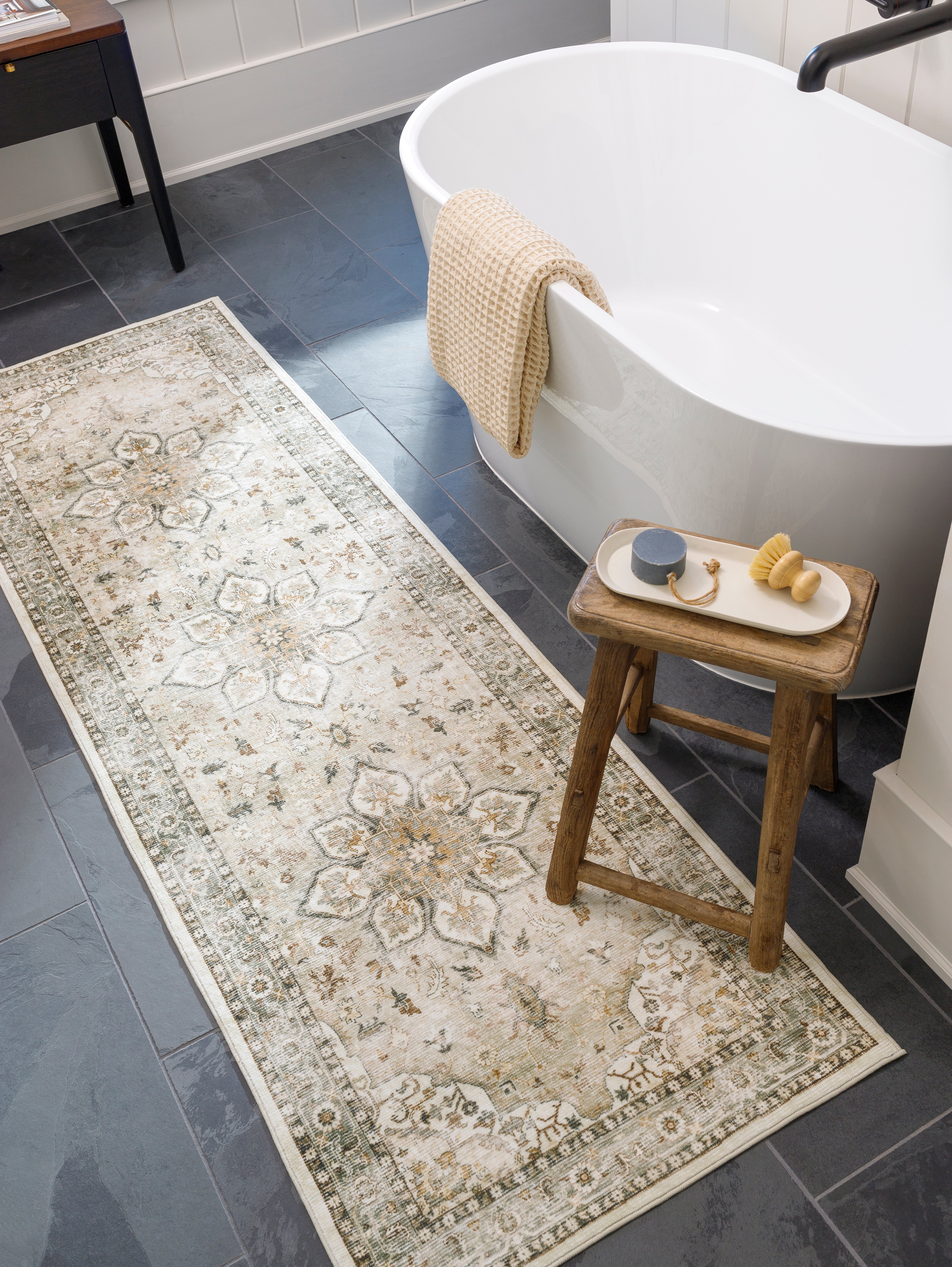 Laverne Olive / Sunset Washable Rug 1 - RUGS - patterned Surya