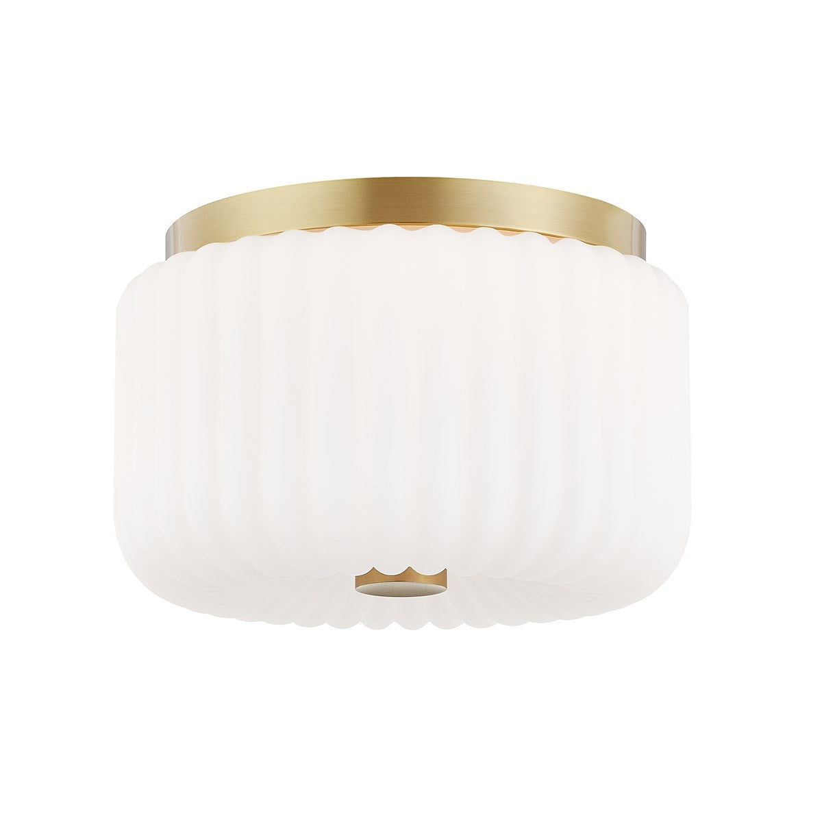 Lydia Flush Mount LIGHTING - flush mount Hudson Valley Lighting Aged Brass