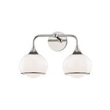Reese Double Wall Sconce LIGHTING - sconce Hudson Valley Lighting Polished Nickel