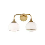 Reese Double Wall Sconce LIGHTING - sconce Hudson Valley Lighting Aged Brass