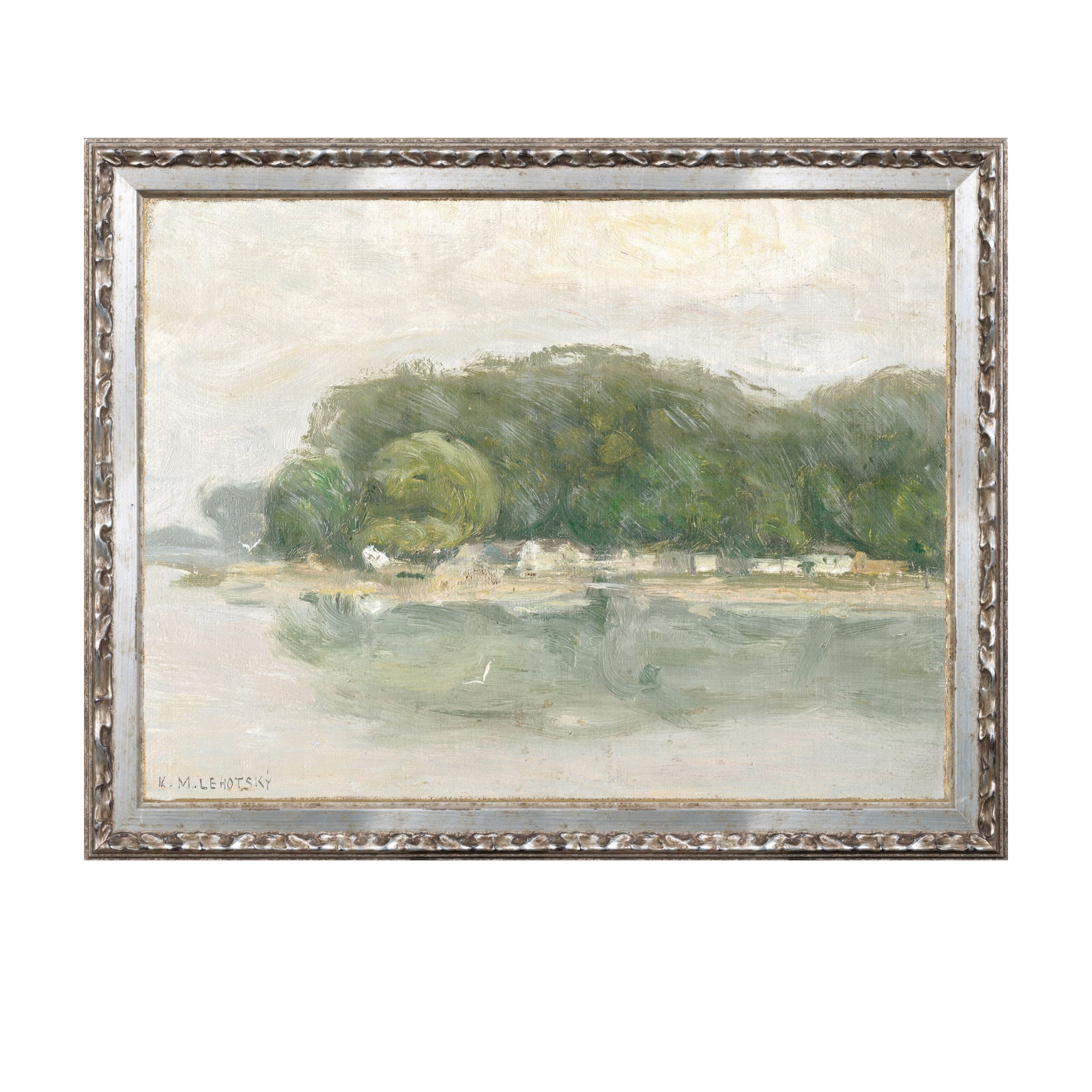"Riverside Forest Petite Scape" Framed Art Print