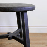 Dobbie Reclaimed Elm Wood Side Table - Black