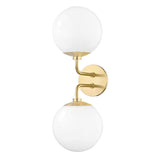 FLOOR MODEL - Stella Double Wall Sconce - Aged Brass LIGHTING - floor model Hudson Valley Lighting