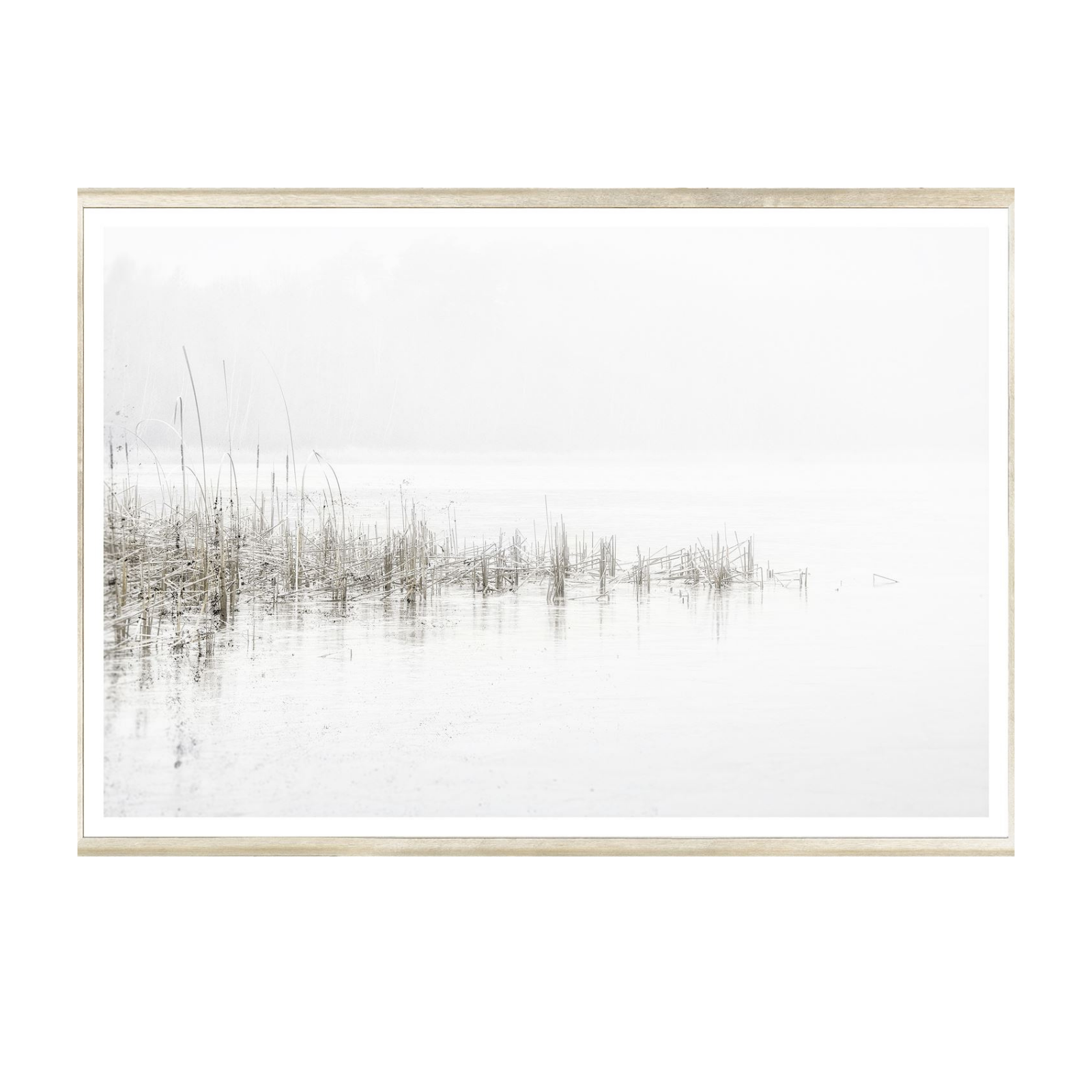 "Taupe Riverbank" Framed Art Print